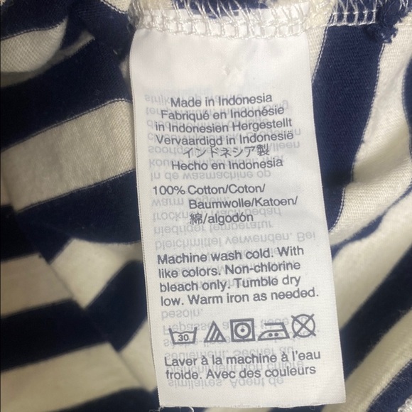 Madewell Striped Navy and White T-Shirt - Picture 4 of 6